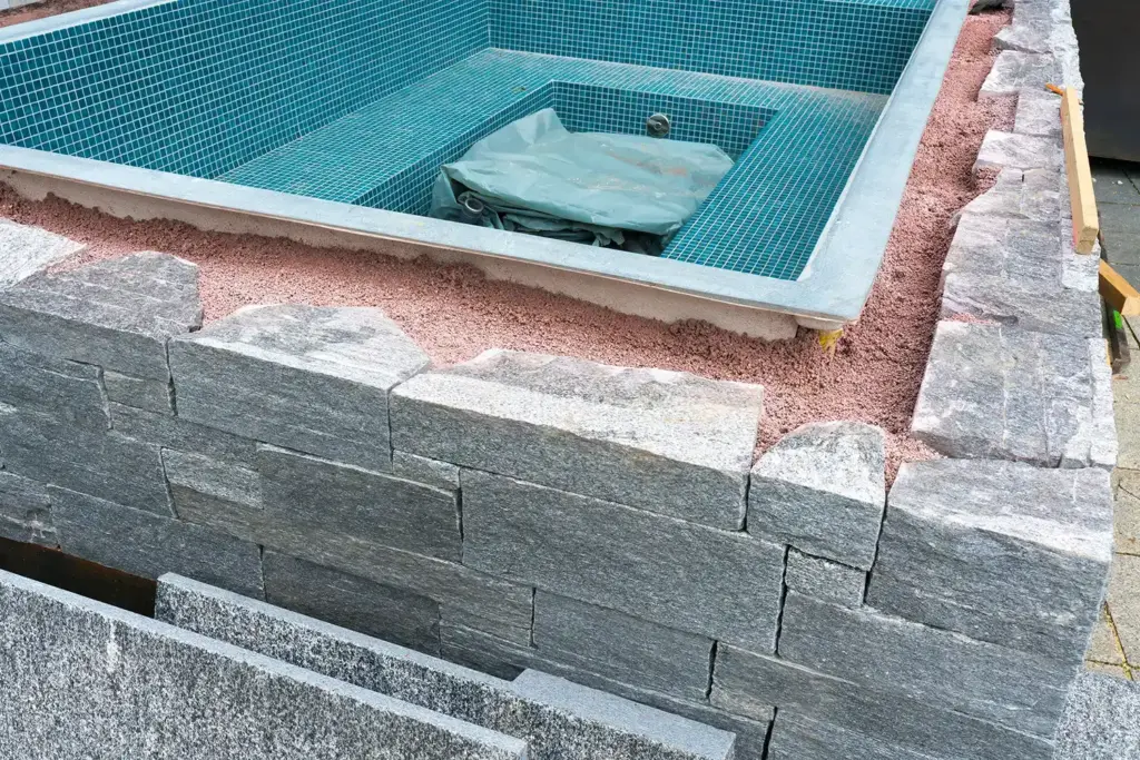 Jacuzzi exterior en obras